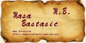 Maša Bastašić vizit kartica